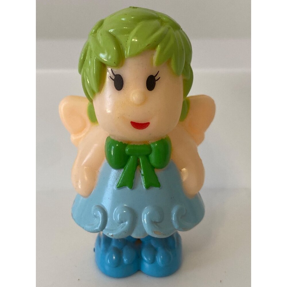 Fairy Plastic Figurine 2 inch toy  green hair Vintage cake topper kids toy 4+